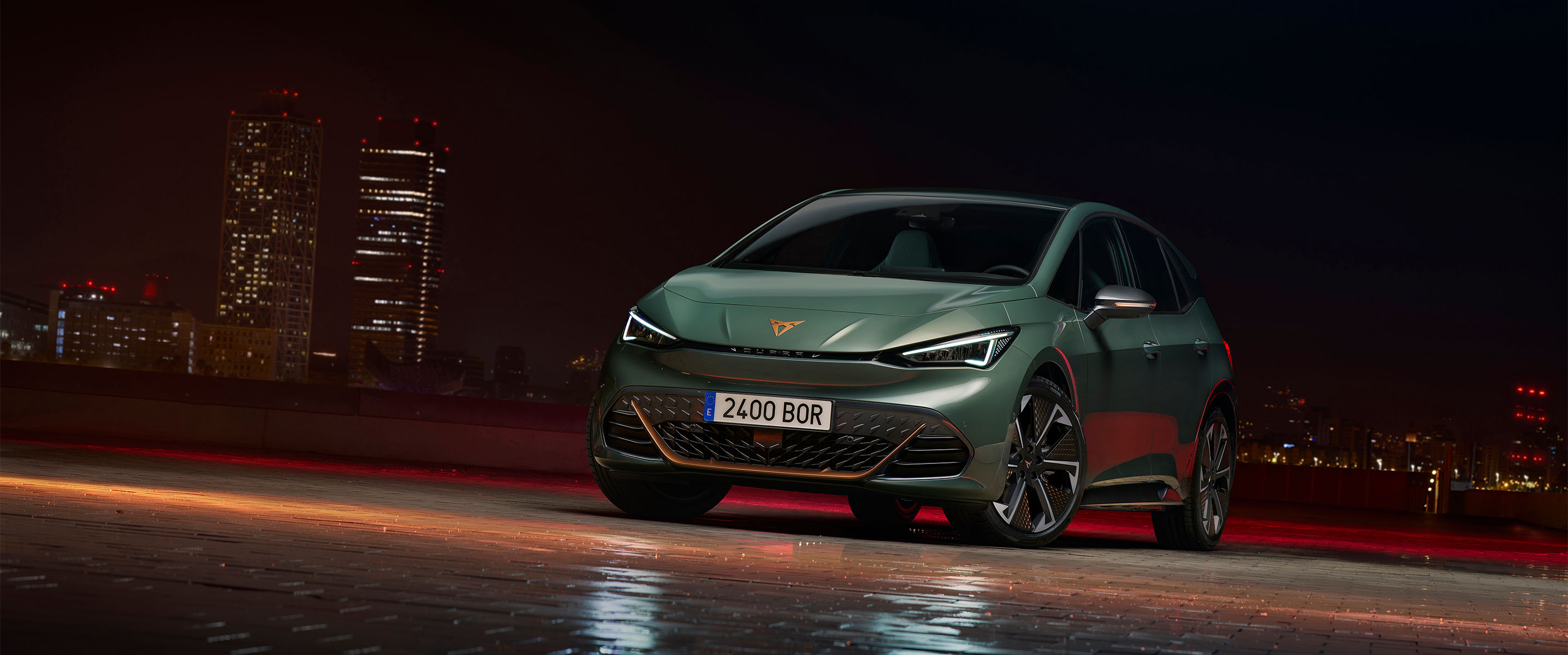 CUPRA Born VZ electric hatchback dark forest green