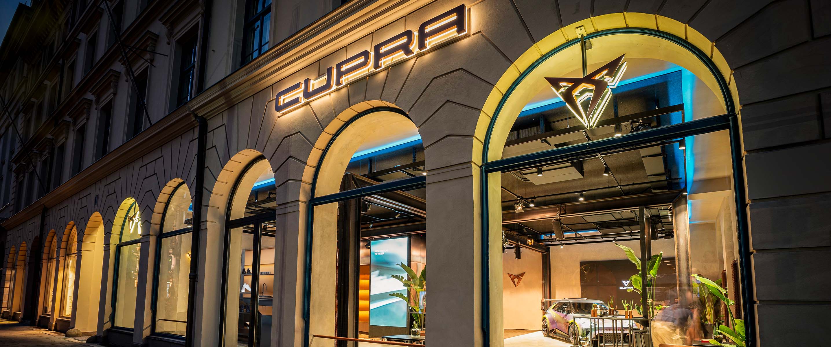 CUPRA City Garage showroom paris interior