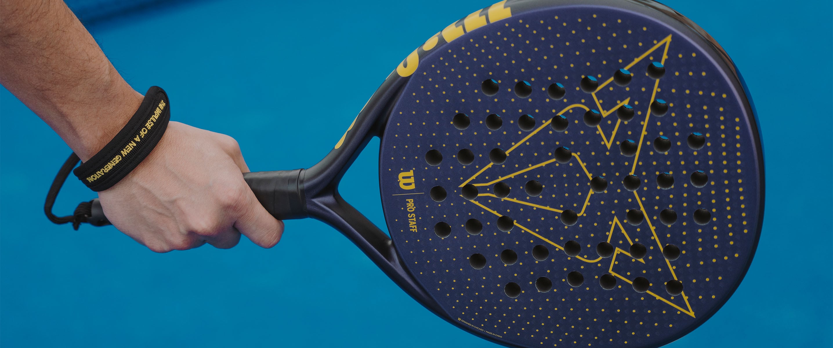 CUPRA x WILSON Rebel Padel Racket in hand