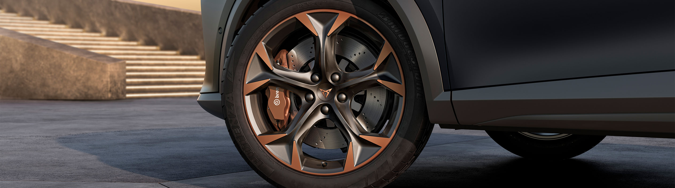 CUPRA Formentor copper sport black machined alloy wheels